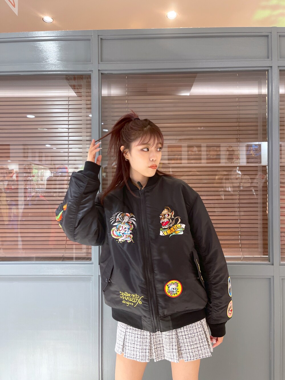 XLARGE ミリタリージャケットブラック XLARGE キースへリング