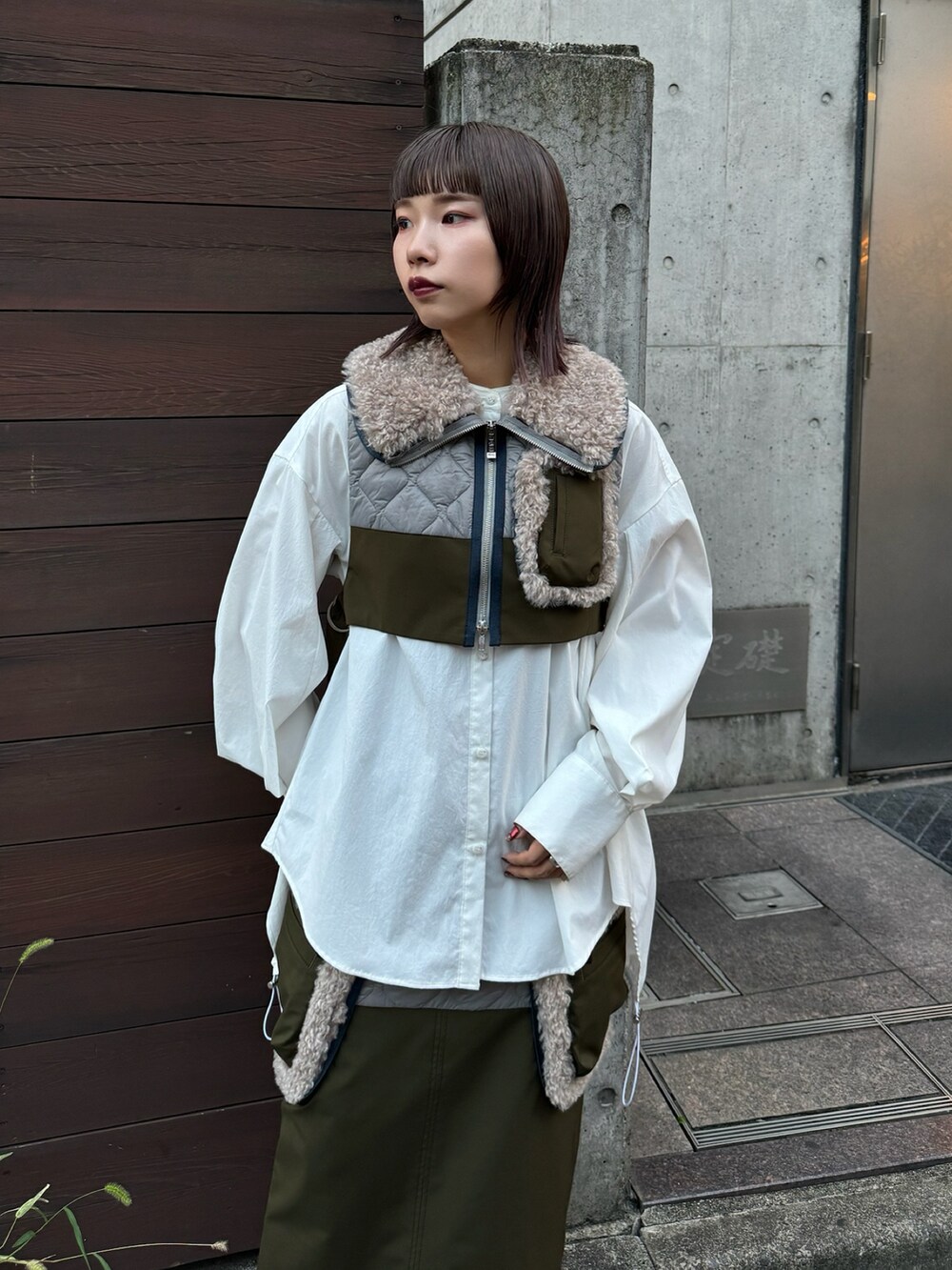 ジャケット・アウター UN3D. BIG COLLAR FABRIC MIX CT 2024AW UN3D. BIG COLLAR FABRIC MIX CT 2024AW