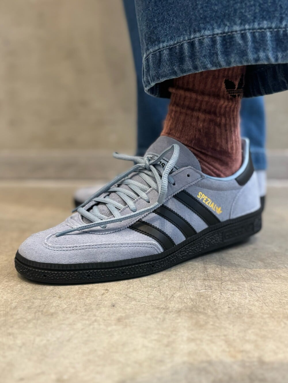 adidas アディカラー ファーストブルー デニム トラックトップ、アディ