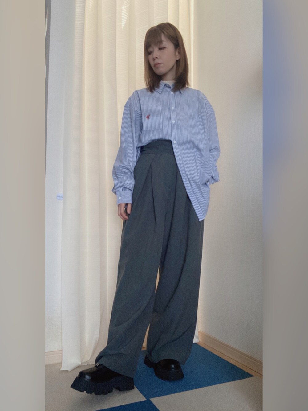 「春服コーデ、JEANASiS、ラクチンコーデ、おしゃれさんと繋がりたい」｜「CIAOPANIC TYPYのアイテム（ダウンジャケット/コート、ベージュ系）」を使った、amu1002さん（レディース・159cm）の冬コーディネートの2枚目の写真