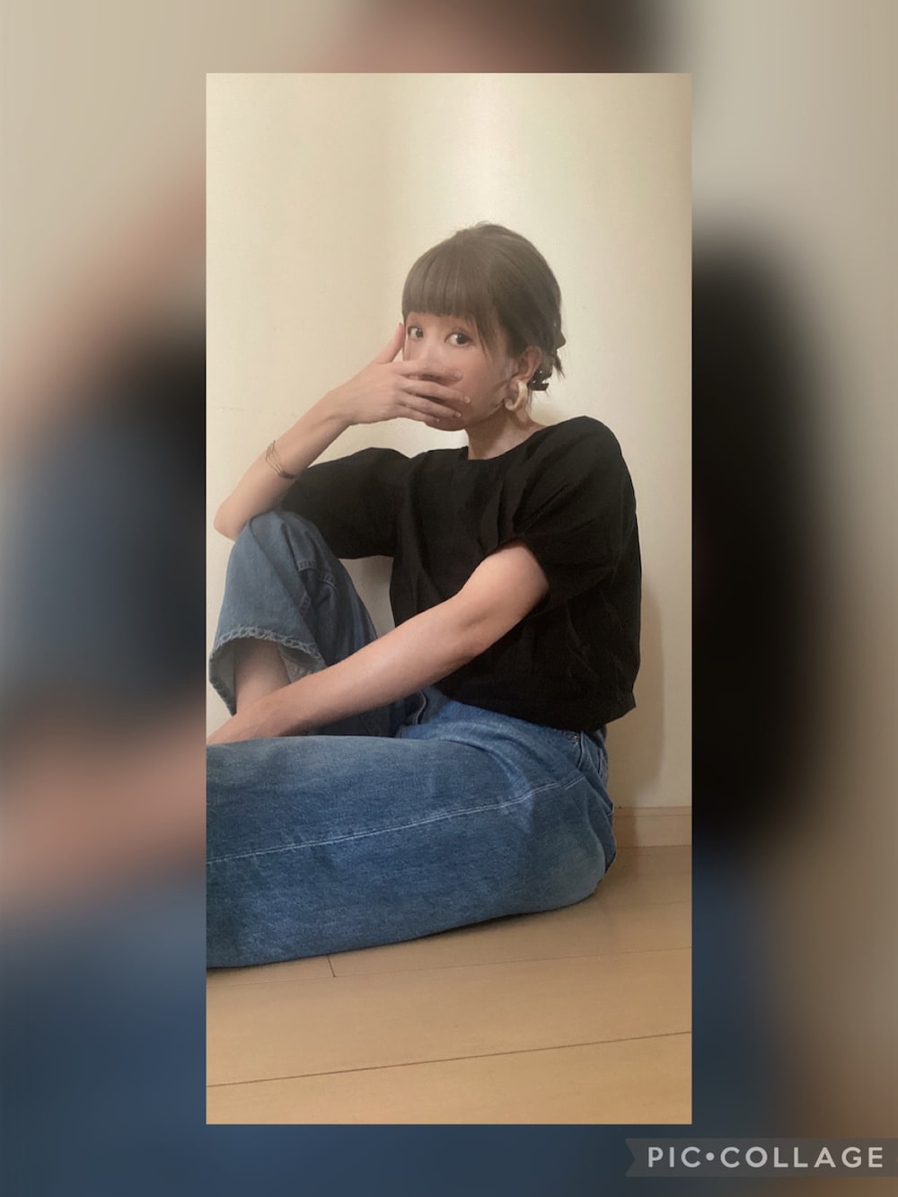 「夏コーデ、大人女子、ブラウス、お洒落さんとつながりたい、デニム」｜「LOWRYS FARMのＣＯＮＥ／カーブデニムパンツ　163109（デニムパンツ、ブルー系）」を使った、amu1002さん（レディース・159cm）の夏コーディネートの2枚目の写真