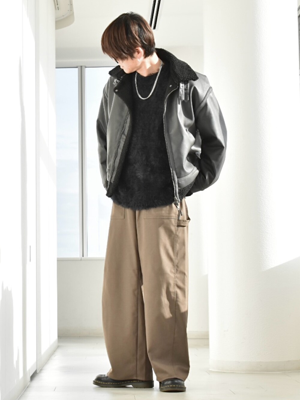 CLEL】4way Reversible Faux Shearling Jacket / 4way リバーシブル