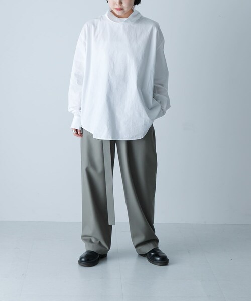 かぐれ（カグレ）の「SEEALL　FENCING SHIRTS（シャツ/ブラウス・レディース・WHITE/BLACK・46）」の4枚目の写真