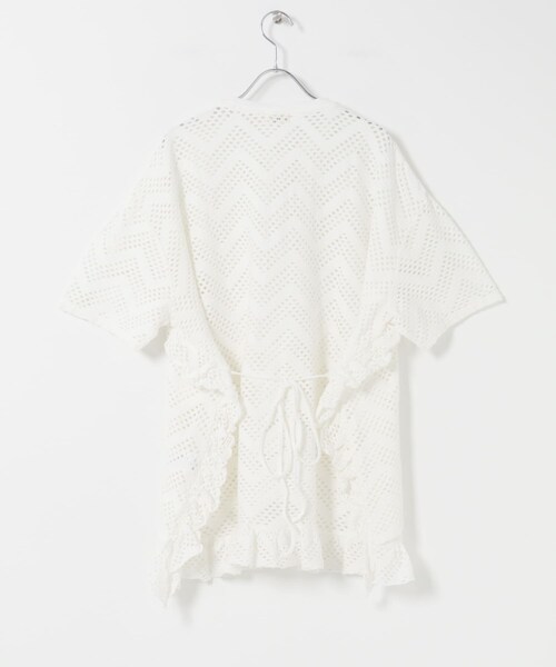 かぐれ(カグレ)の「unfil PATTERN MESH RUFFLED T-SHIRTS(Tシャツ/カットソー・レディース・OFF WHITE/BLACK・1)」の17枚目の写真