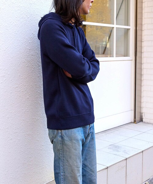 ADAM ET ROPE'（アダムエロペ）の「【GALLIA/ガッリア】Knit hoodie（パーカー・メンズ・グレー/ネイビー・50/52）」の4枚目の写真