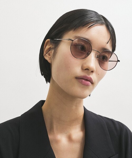 ADAM ET ROPE'（アダムエロペ）の「ボストンメタルフレームUVカットグラス（サングラス・レディース・シルバー/その他・F）」の4枚目の写真