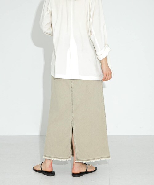 URBAN RESEARCH Sonny Label（アーバンリサーチサニーレーベル）の「コットンツイルタックナロースカート（スカート・レディース・ピンク/グレージュ・36/38）」の10枚目の写真