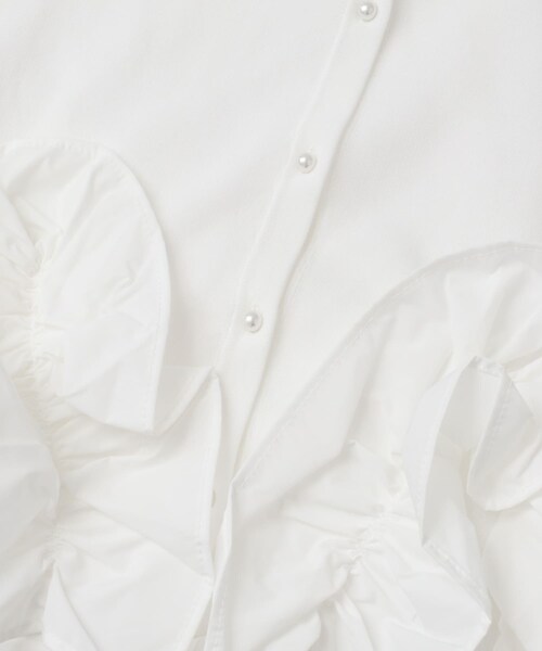 URBAN RESEARCH ROSSO（アーバンリサーチロッソ）の「Mewl　ペタルフリルカーディガン（カーディガン/ボレロ・レディース・WHITE/BLACK・Free）」の6枚目の写真