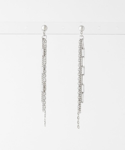 URBAN RESEARCH Sonny Label（アーバンリサーチサニーレーベル）の「フリンジチェーンピアス（ピアス（両耳用）・レディース・シルバー/ゴールド・one）」の4枚目の写真