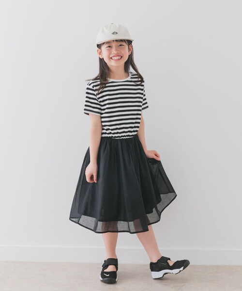 URBAN RESEARCH DOORS(アーバンリサーチドアーズ)の「『親子リンク』『UR TECH』ボイルドッキングワンピース(KIDS)(ワンピース・キッズ・BORDER/PINK・105/120/135)」の15枚目の写真