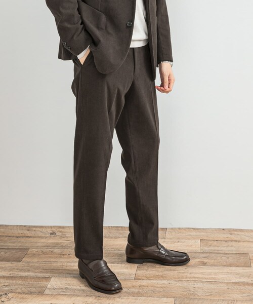 URBAN RESEARCH DOORS（アーバンリサーチドアーズ）の「LIFE STYLE TAILOR　コーデュロイコンフォータブルパンツ（スラックス・メンズ・BLUE GRAY/OLIVE/BROWN・S/M/L/XL）」の20枚目の写真