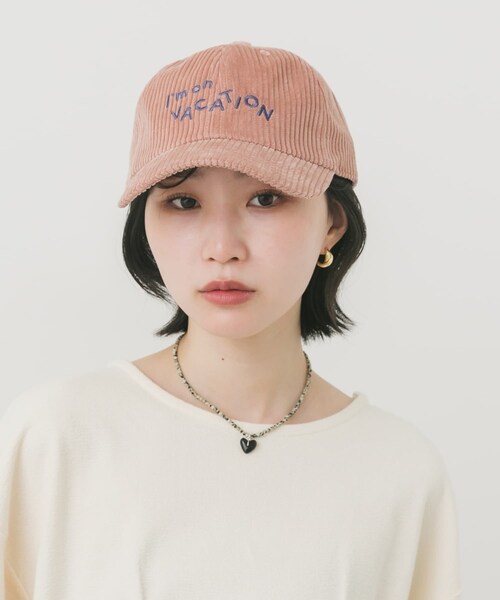 SMELLY（スメリー）の「vacationコーデュロイキャップ（キャップ・レディース・BRN/NVY/PNK・-）」の20枚目の写真