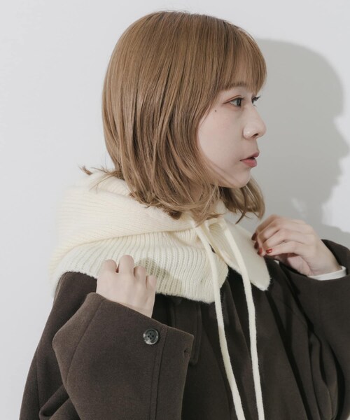 SMELLY（スメリー）の「リブニットバラクラバ（ニットキャップ/ビーニー・レディース・IVO/CGR・-）」の8枚目の写真