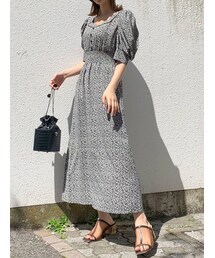 dazzlin | フラワーパワショルギャザーワンピース(ワンピース)