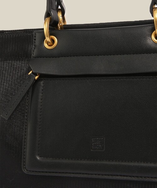 ROPE'(ロペ)の「チュールメッシュ2WAYミニバッグ(ハンドバッグ・レディース・ブラック/オリーブ・F)」の10枚目の写真