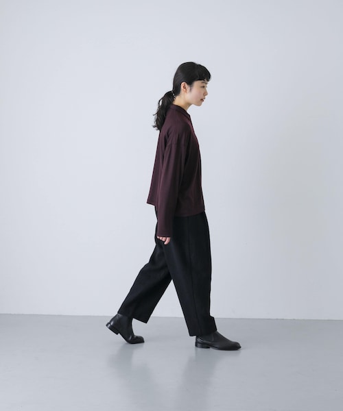 かぐれ（カグレ）の「ウォッシャブルウールカットシャツ（シャツ/ブラウス・レディース・AMBER/BROWN/INK BLACK・Free）」の21枚目の写真