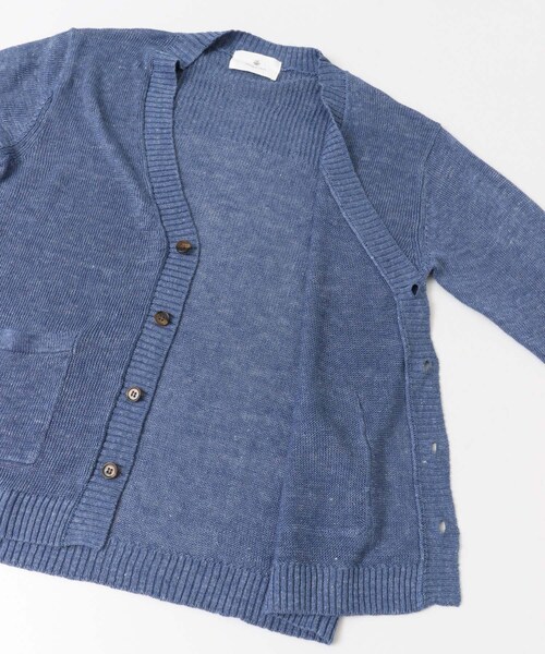 URBAN RESEARCH Sonny Label（アーバンリサーチサニーレーベル）の「トップカラーリネンカーディガン∴（カーディガン/ボレロ・メンズ・オレンジ/グレー/ブルー/グリーン・M/L）」の15枚目の写真