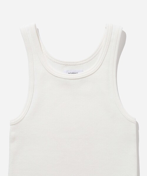 Saturdays NYC(サタデーズ ニューヨークシティ )の「Erica Knit Tank(タンクトップ・レディース・オフホワイト/サックス・L)」の6枚目の写真