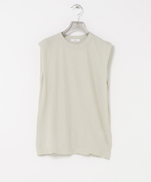 URBAN RESEARCH(アーバンリサーチ)の「ATON FRESCA SINGLE JERSEY TANK-TOP(タンクトップ・レディース・BEIGE/PINK/YELLOW・2)」の1枚目の写真