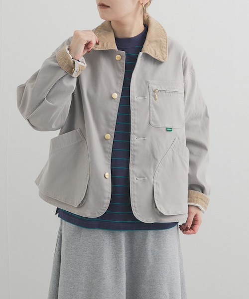 URBAN RESEARCH DOORS(アーバンリサーチドアーズ)の「L.L.Bean JAPAN EDITION HARBOR FIELD COAT(テーラードジャケット・レディース・NATURAL/FADESADDLE/SALMON/FADEBLUE・M)」の5枚目の写真