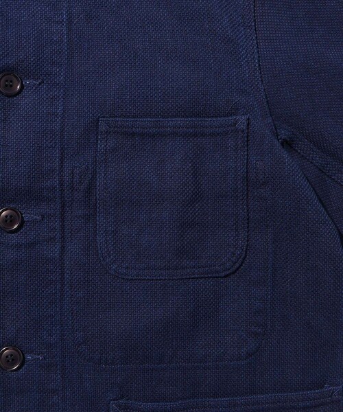 ADAM ET ROPE'（アダムエロペ）の「【BLUE BLUE JAPAN/ブルーブルージャパン】ホンアイニジュウオリサシコカバーオール（カバーオール・メンズ・ネイビー・L/XL）」の9枚目の写真