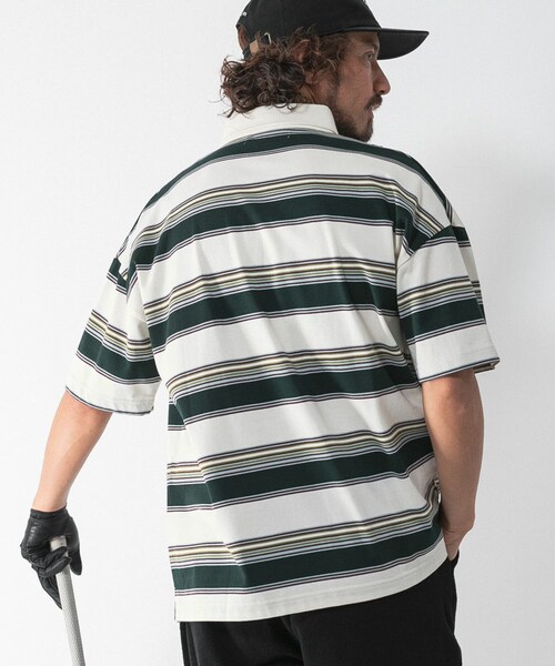 URBAN RESEARCH Sonny Label（アーバンリサーチサニーレーベル）の「OOPS　接触冷感ボーダーポロシャツ（ポロシャツ・メンズ・IVORY/NAVY・M/L/XL）」の9枚目の写真