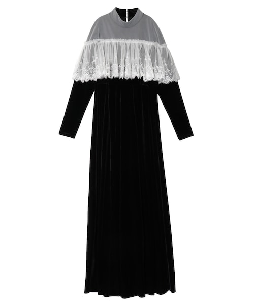 パメオポーズ(PAMEO POSE) ワンピース 2017ss PAMEO POSE（パメオポーズ）の「Lace Velour Dress（ワンピース