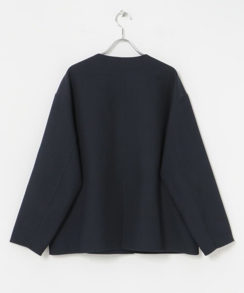 URBAN RESEARCH（アーバンリサーチ）の「ツイルノーカラーリバーコート（ノーカラージャケット・レディース・NAVY・FREE）」の13枚目の写真