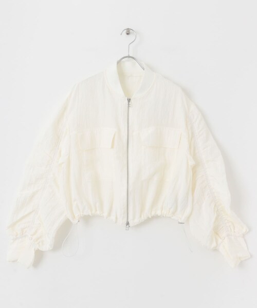 SENSE OF PLACE by URBAN RESEARCH(センスオブプレイスバイアーバンリサーチ)の「ドロストシャーリングシアーブルゾン(ブルゾン・レディース・ORANGE/IVORY/BLACK・one)」の18枚目の写真