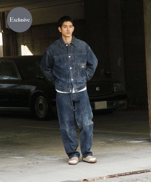 URBAN RESEARCH（アーバンリサーチ）の「『別注』SEVEN BY SEVEN×URBAN RESEARCH　LEATHER WIDE PANTS（その他パンツ・メンズ・BLACK/NAVY・M/L）」の2枚目の写真