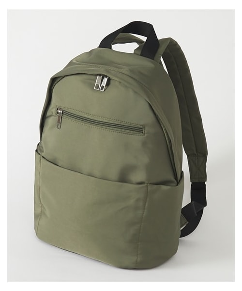 nissen（ニッセン）の「ツイル素材シンプル多ポケット軽量リュックサック（Ａ４対応）（バックパック/リュック・メンズ・ブラック/カーキ/グレー/ピンク/トープ・Y）」の4枚目の写真
