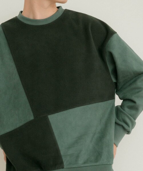 ITEMS URBANRESEARCH（アイテムズ アーバンリサーチ）の「『静電気防止』裏フリースフェイクスウェード クレイジープルオーバー（その他トップス・メンズ・GRN/BLU/IVO/BLK・M/L）」の5枚目の写真