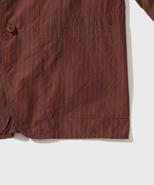 ADAM ET ROPE'(アダムエロペ)の「【KAPTAIN SUNSHINE/キャプテンサンシャイン】Bumpy Stripe Take Easy Jacket(テーラードジャケット・メンズ・キナリ/ダークブラウン・2/3/4)」の12枚目の写真