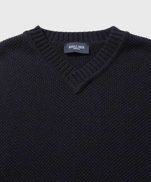 ADAM ET ROPE'(アダムエロペ)の「【ROYAL MER for WILD LIFE TAILOR】EX LYAM(ニット/セーター・メンズ・キナリ/ネイビー・L/M)」の6枚目の写真