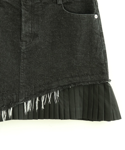 VIS（ビス）の「【reheat】デニムプリーツミニスカート（デニムスカート・レディース・ブラック・S/M）」の17枚目の写真