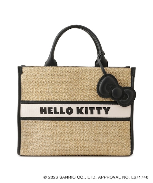 VIS(ビス)の「【HELLO KITTY×VIS】日焼けデザイン ハローキティ雑材トートバッグ(トートバッグ・レディース・ブラック系/レッド系/その他・F)」の4枚目の写真
