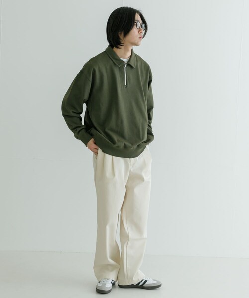 URBAN RESEARCH（アーバンリサーチ）の「ハーフZIPプルオーバー（スウェット・メンズ・NAVY/KHAKI・M/L）」の7枚目の写真