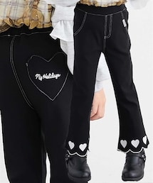 nissen | 裏微起毛裾ハートロングパンツ（女の子）(パンツ)