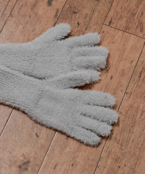 SMELLY（スメリー）の「シャギーニットロンググローブ（ベルト・レディース・L.GRY/WHT/L.BLU・-）」の15枚目の写真