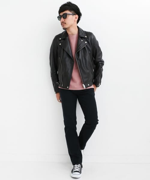 URBAN RESEARCH Sonny Label（アーバンリサーチサニーレーベル）の「SEVESKIG　別注GOAT SKIN S-RIDERS JACKET（ライダースジャケット・メンズ・BLACK・S/M）」の4枚目の写真