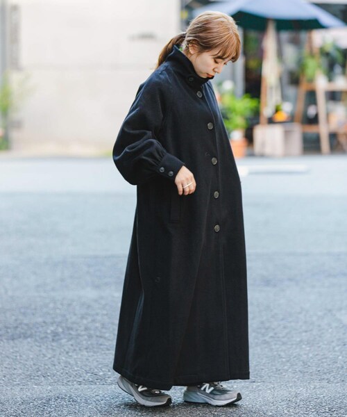 ITEMS URBANRESEARCH（アイテムズ アーバンリサーチ）の「スタンドカラーコート（ステンカラーコート・レディース・L.BEG/BLK/OLV・FREE）」の7枚目の写真