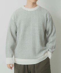 ITEMS URBANRESEARCH（アイテムズ アーバンリサーチ）の「リバースバーズアイ クルーネック ニット（ニット/セーター・メンズ）」