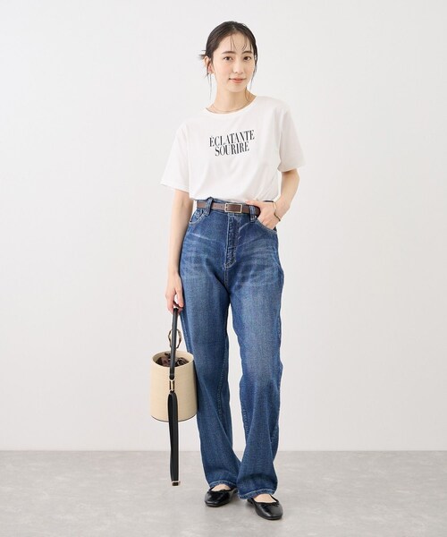 ROPE' PICNIC(ロペピクニック)の「RENUロゴ&フォトアソートプリントTシャツ/UVカット・接触冷感・イージーケア(Tシャツ/カットソー・レディース・ホワイト/ホワイト系・F)」の7枚目の写真