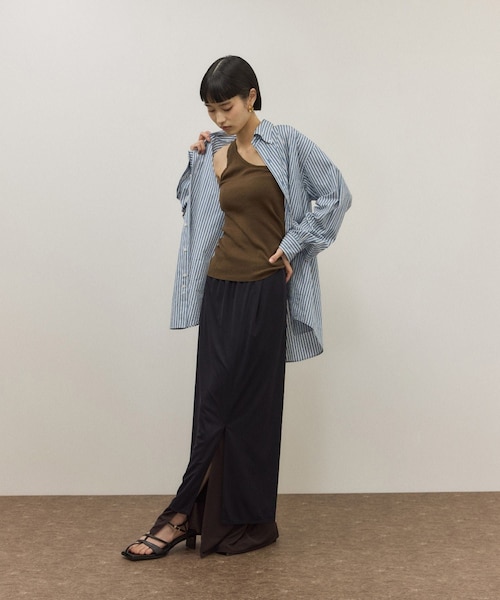 ADAM ET ROPE'(アダムエロペ)の「ヒールストラップサンダル(サンダル・レディース・ブラック/カラシ・23.0/23.5/24.0/24.5)」の12枚目の写真