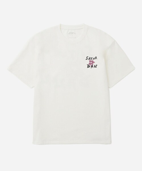 Saturdays NYC（サタデーズ ニューヨークシティ ）の「FLOWER RELAXED SS TEE（Tシャツ/カットソー・レディース・ブラック/オフホワイト/サックス・L/M/S/XL）」の17枚目の写真