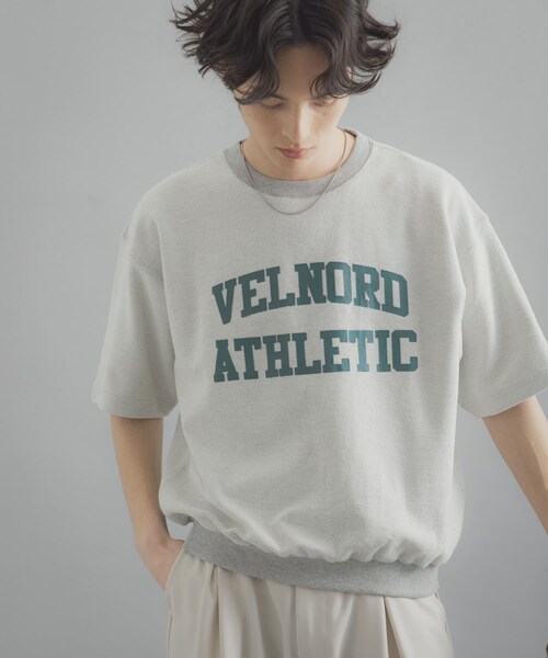 SENSE OF PLACE by URBAN RESEARCH（センスオブプレイスバイアーバンリサーチ）の「カレッジスウェットショートスリーブTシャツ（スウェット・メンズ・GRAY/NAVY/RED・M/L）」の4枚目の写真