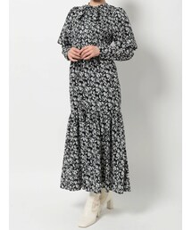 MERCURYDUO | 2WAYリボンプリントシャーリングワンピース(ワンピース)