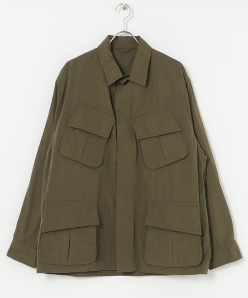 URBAN RESEARCH（アーバンリサーチ）の「blurhmsROOTSTOCK　OX Combat Tropical Jacket（ミリタリージャケット・メンズ・Black/K.Brown・3/4）」の2枚目の写真