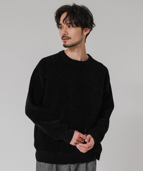 URBAN RESEARCH（アーバンリサーチ）の「モールニットプルオーバー（ニット/セーター・メンズ・IVORY/S.GREEN/GRAY/BLACK・M/L）」の3枚目の写真