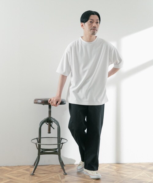 ITEMS URBANRESEARCH(アイテムズ アーバンリサーチ)の「『UR TECH ひやサラクール』 ライトポンチ トップス(Tシャツ/カットソー・メンズ・BLU/OFF/BLK/GREIGE/GRN・S/M/L/XL)」の15枚目の写真